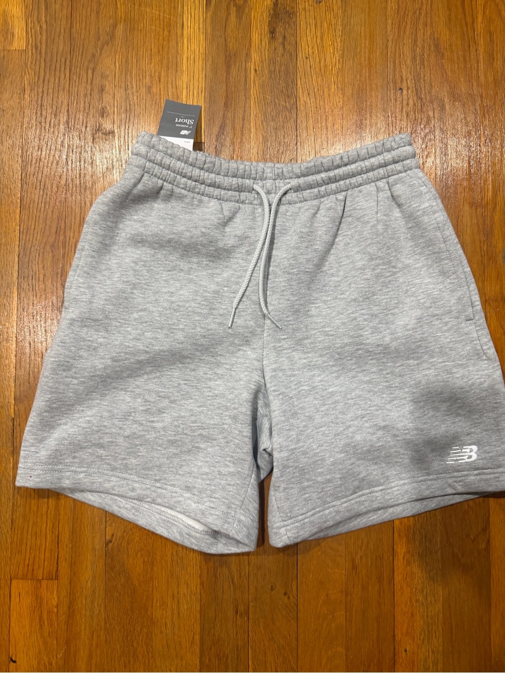 New Balance Gray Athletic Fleece Drawstring Shorts- 7’ inch